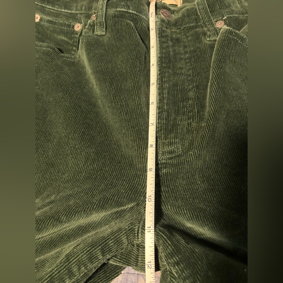 Madewell The Perfect Vintage Wide-Leg Pant Corduroy Edition Forest Green Size 28 - Picture 14 of 16